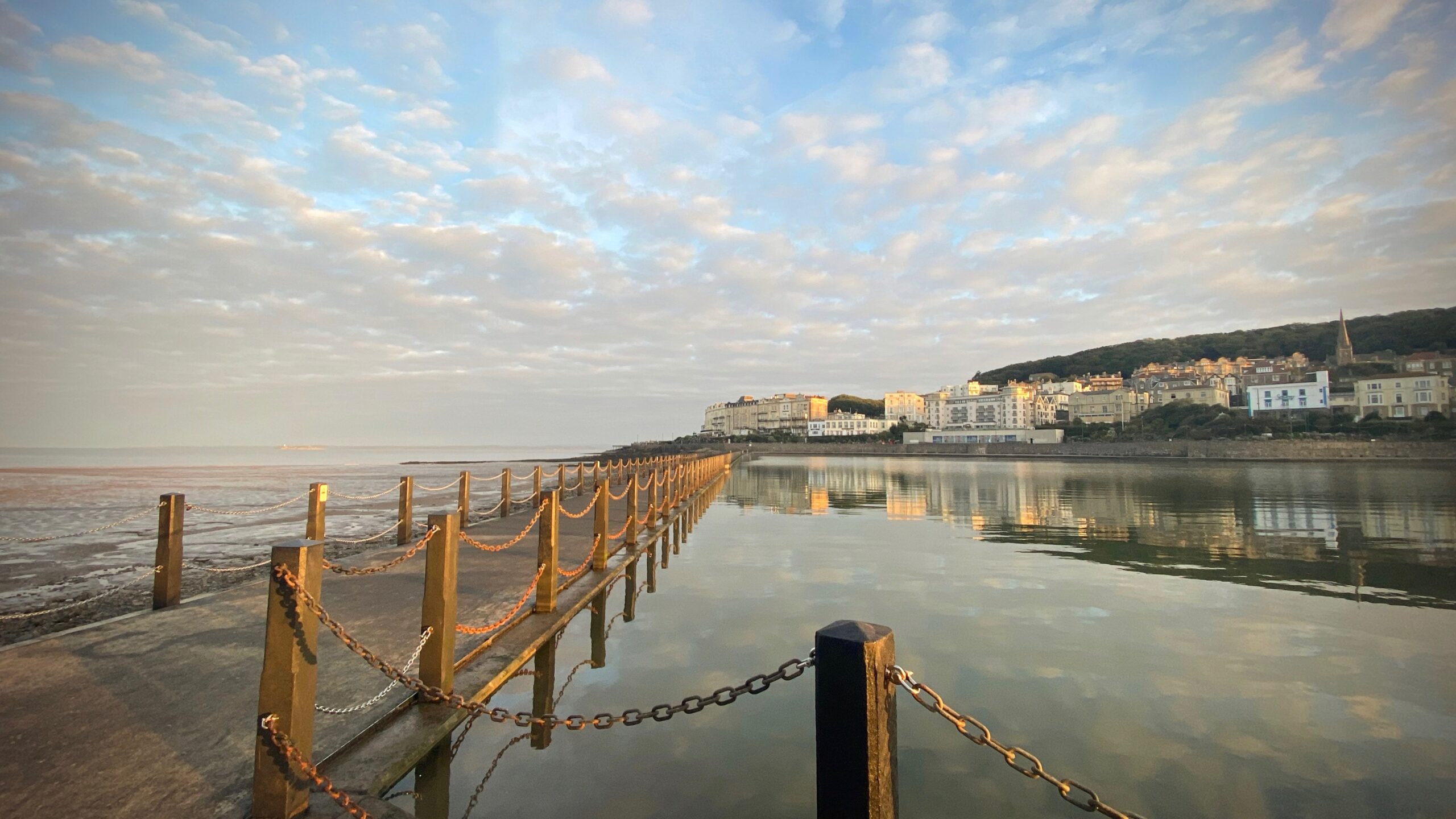 Print of the Marine Lake at sunset
