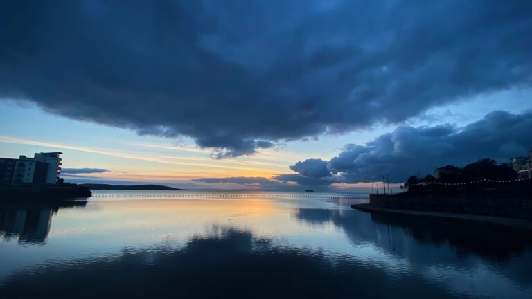The lake wall